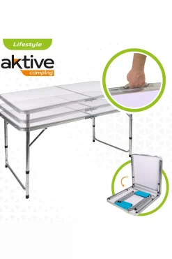 Mesa Plegable Regulable En Altura Con 4 Taburetes Aktive
