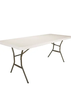 Mesa Rectangular Patas Plegables Crema 185x76x74 CM Lifetime