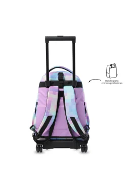 Mochila Escolar Ruedas Totto Tiza Desmontable Glitter