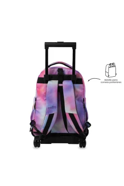 Mochila Escolar Ruedas Totto Tiza Desmontable Glitter
