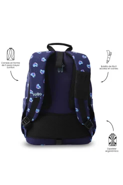 Mochila Escolar Totto Acuareles Glitter