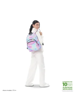 Mochila Escolar Totto Acuareles Glitter