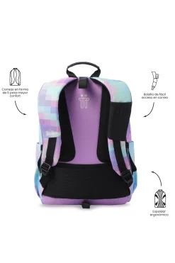 Mochila Escolar Totto Acuareles Glitter