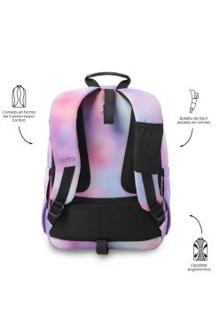 Mochila Escolar Totto Acuareles Glitter