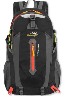 Mochila Impermeable 30 L Negra Con 6 Múltiples Bolsillos
