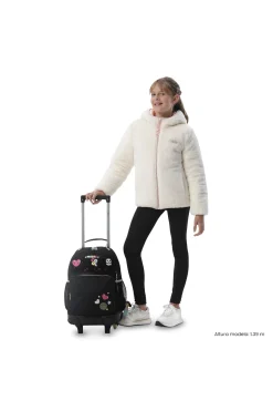 Mochila Infantil Ruedas Totto Glowing Black M