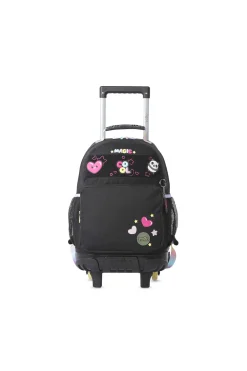 Mochila Infantil Ruedas Totto Glowing Black M