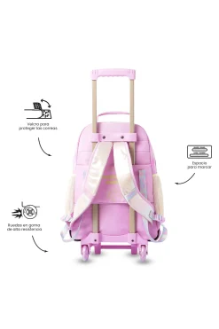 Mochila Infantil Ruedas Totto Unicorn Kisses L