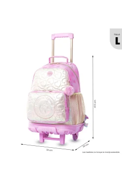 Mochila Infantil Ruedas Totto Unicorn Kisses L