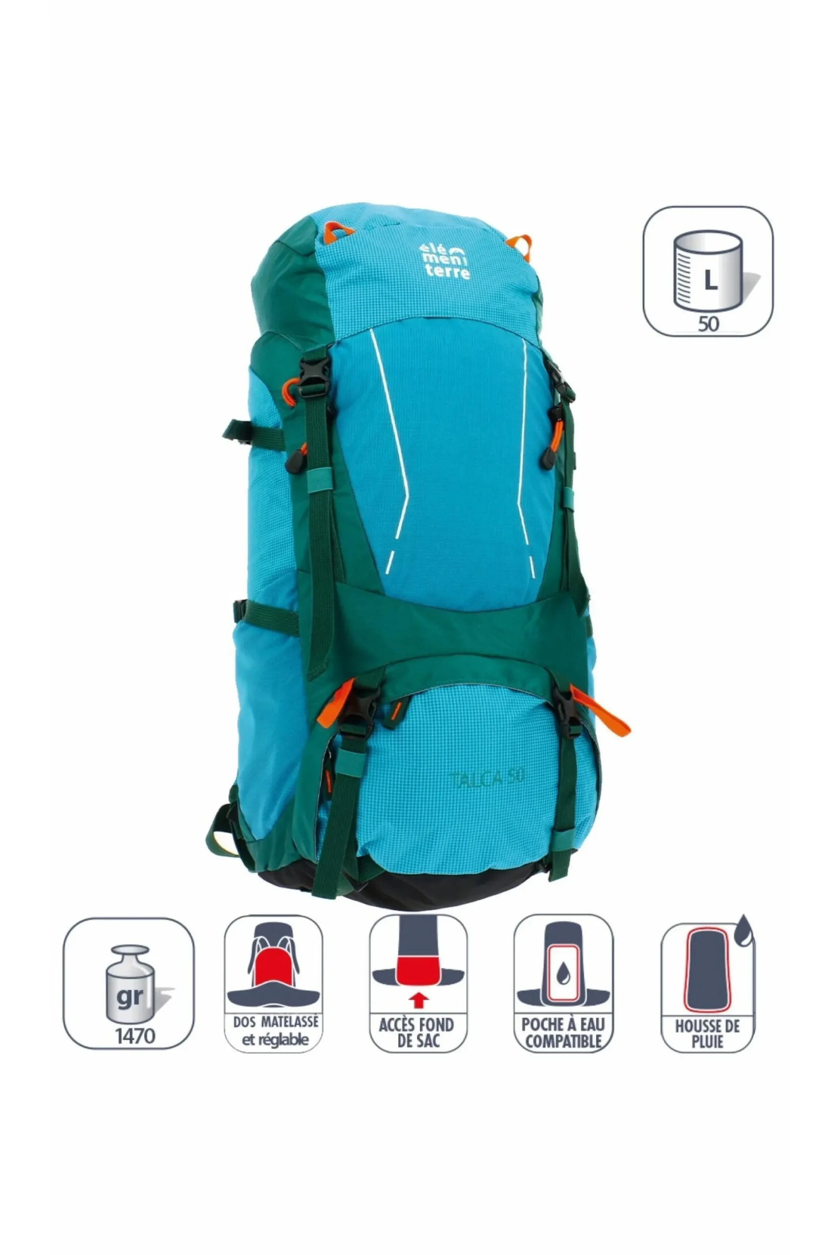 Mochila Élémenterre Talca 50l