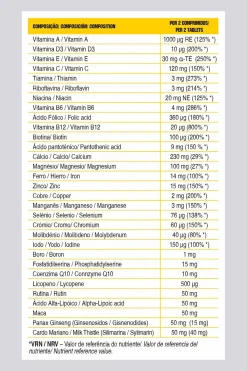 Multivitaminas Goldnutrition 60comp