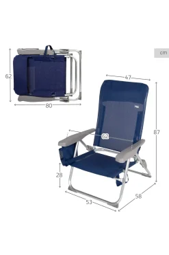 Pack 2 Sillas De Playa Multiposición Plegado Slim Aktive