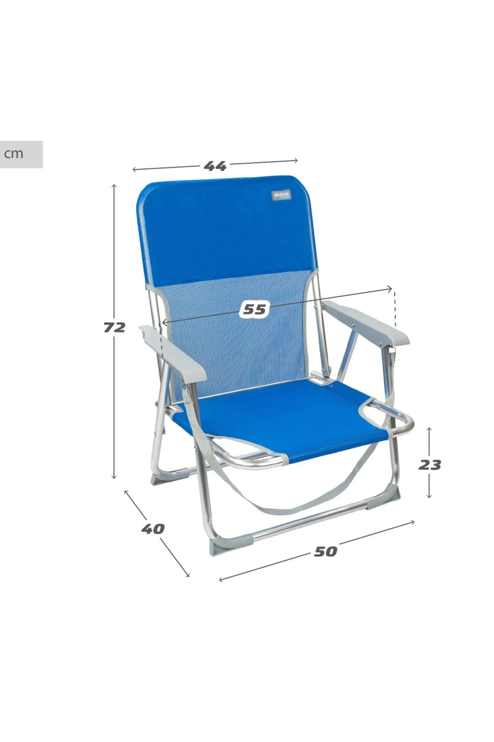 Pack 2 Sillas De Playa Plegables C/respaldo Fijo Aktive