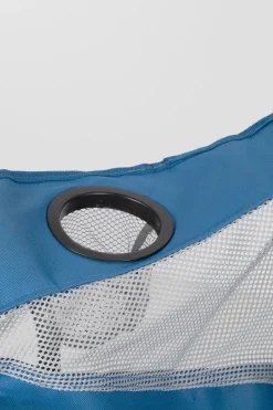 Pack 2 Sillones Plegables Camping Antivuelco Azul C/posavasos Y Bolsillo Aktive