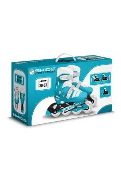Patines En Linea Niños Skids Control Talla 30-33 Azul