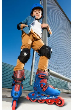 Patines En Linea 4 Ruedas Spiderman Tamaño 30-33
