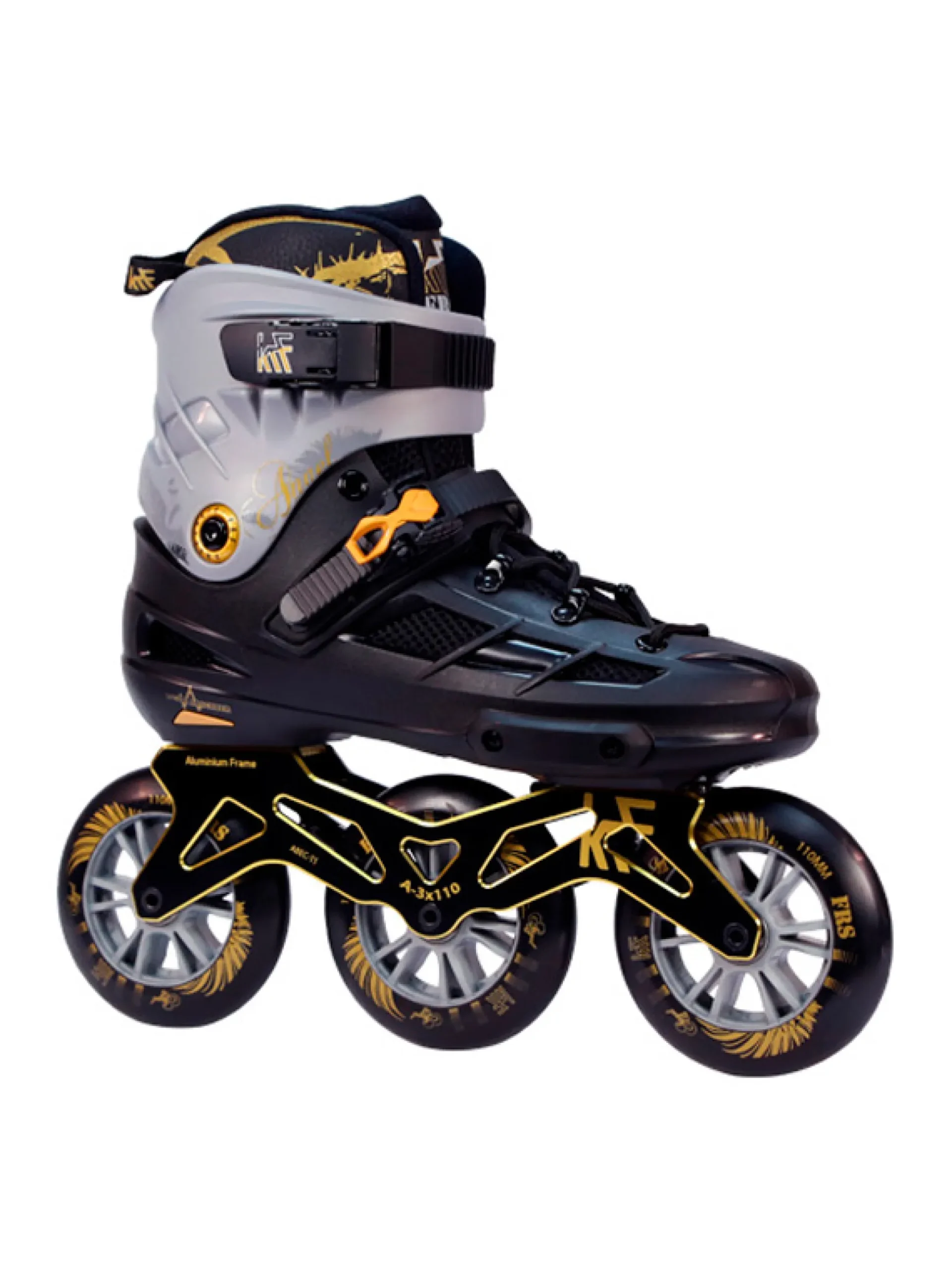 Patines En Línea Krf Frs Angel 3 Ruedas De 110 Negro