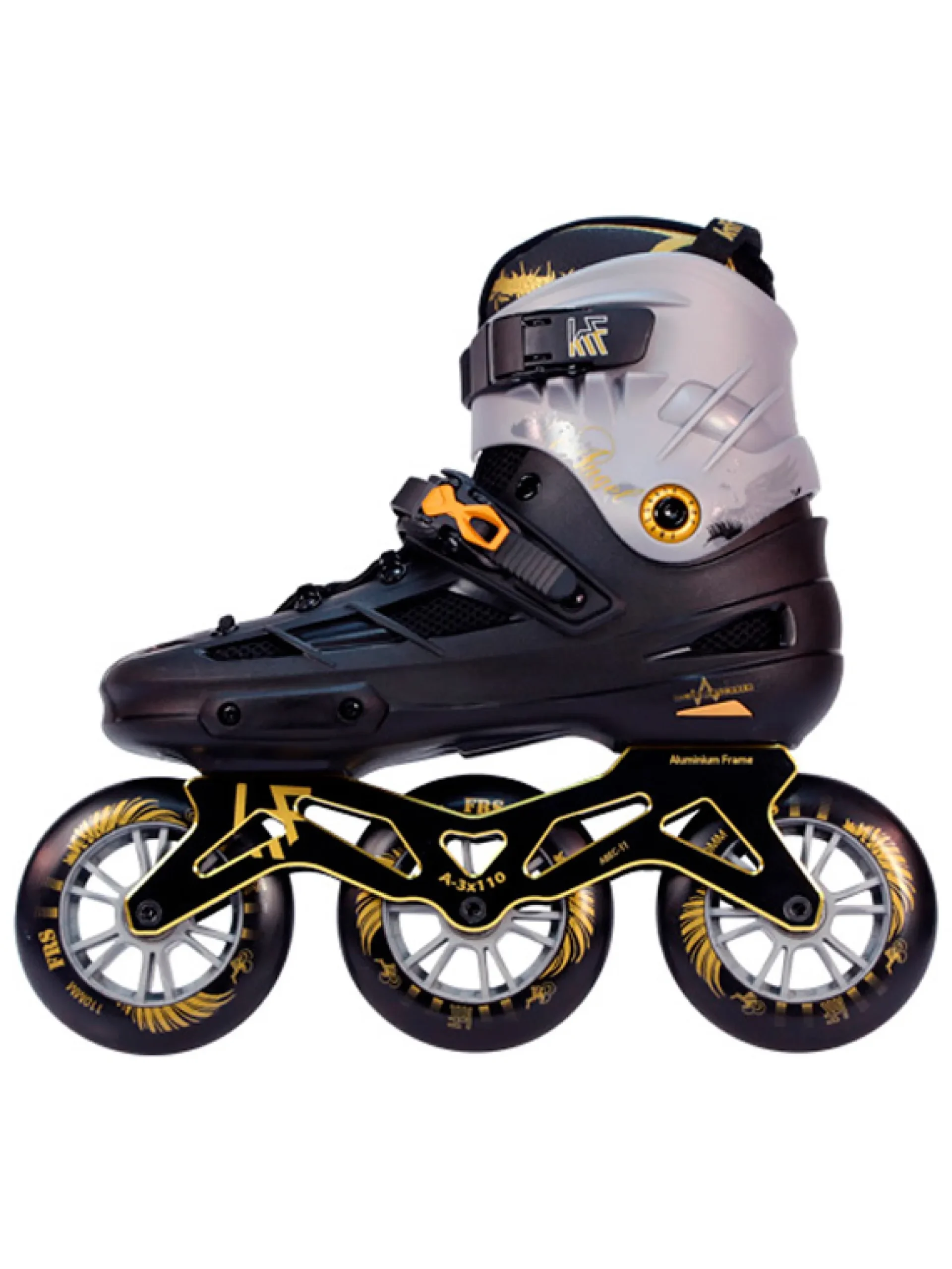 Patines En Línea Krf Frs Angel 3 Ruedas De 110 Negro