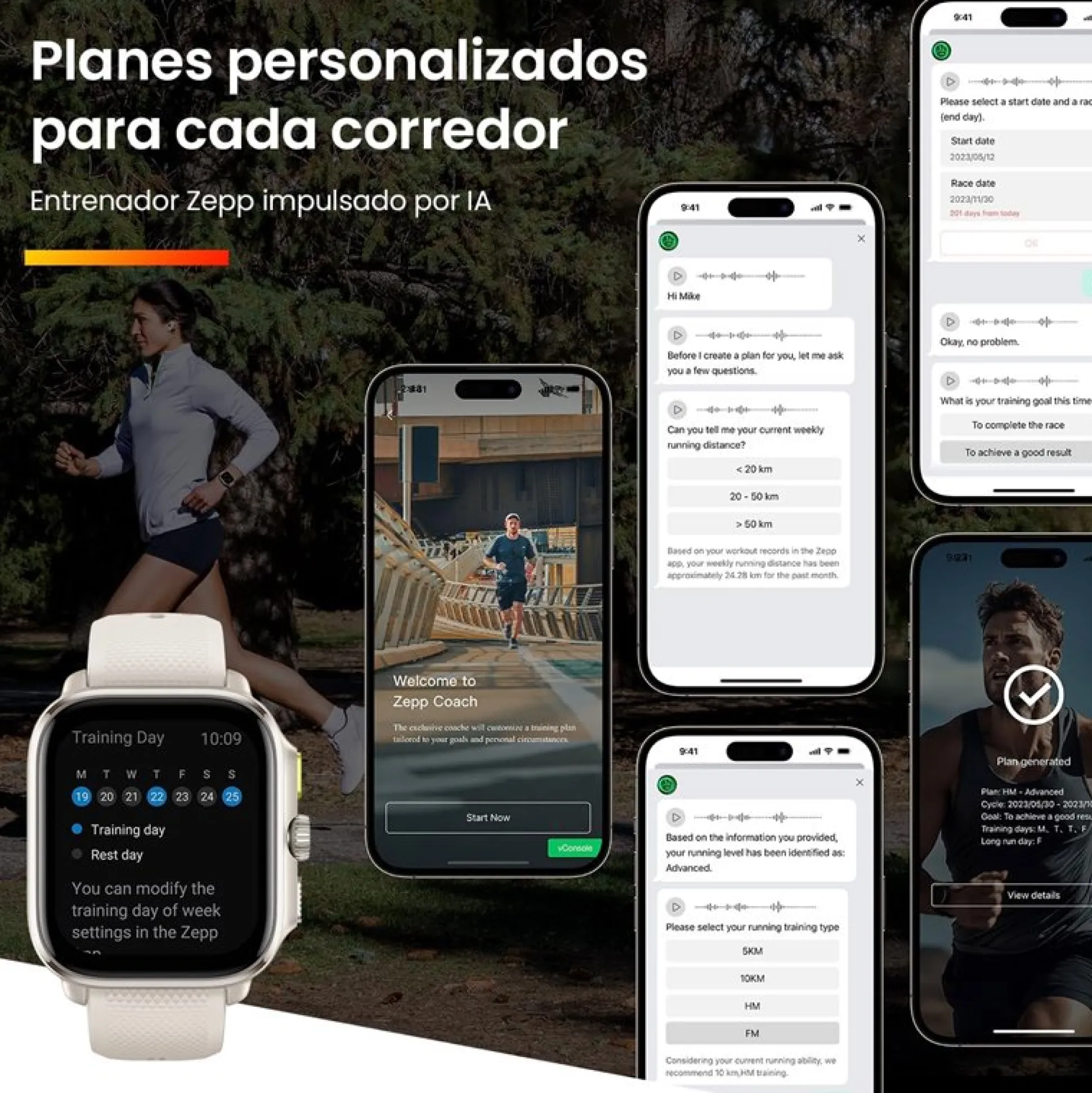 Reloj Amazfit Cheetah Square Blanco 1,75"