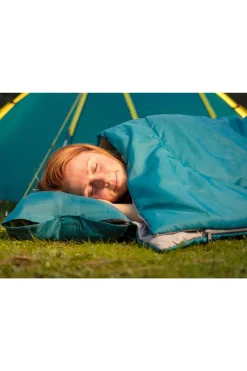 Saco De Dormir Con Almohada Azul De Poliéster Y Fibra De 190x84 CM