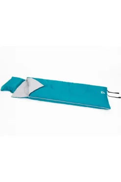 Saco De Dormir Con Almohada Azul De Poliéster Y Fibra De 190x84 CM