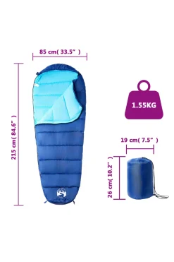 Saco De Dormir De Tipo Momia Vidaxl De Verano 215 X 85 CM