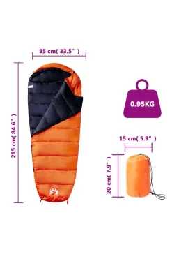 Saco De Dormir De Tipo Momia Vidaxl 215 X 85 CM