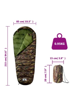 Saco De Dormir De Tipo Momia Vidaxl 215 X 85 CM