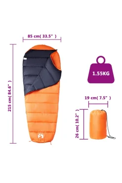Saco De Dormir De Tipo Momia Vidaxl De Verano 215 X 85 CM