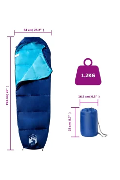 Saco De Dormir De Tipo Momia Vidaxl 193 X 64 CM