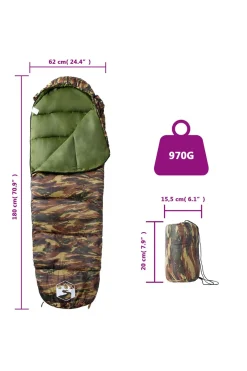 Saco De Dormir De Tipo Momia Vidaxl 180 X 62 CM