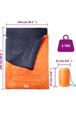 Saco De Dormir Doble Vidaxl Con 2 Almohadas