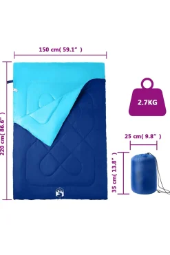Saco De Dormir Doble Vidaxl Con Almohadas