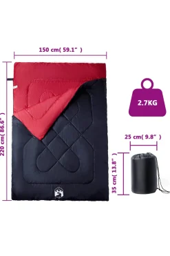 Saco De Dormir Doble Vidaxl Con Almohadas