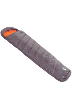 Saco De Dormir Para Montaña Gris De Poliéster Y Fibra De 220x75x50 CM