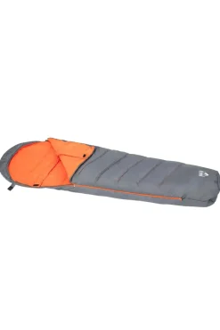 Saco De Dormir Para Montaña Gris De Poliéster Y Fibra De 220x75x50 CM