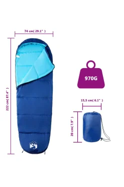 Saco De Dormir Tipo Momia De Camping Vidaxl Para Adultos 222 X 74 CM