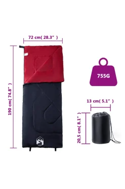 Saco De Dormir Vidaxl 190 X 72 CM Con Correas De Seguridad