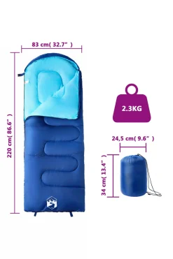 Saco De Dormir Vidaxl 220 X 83 CM Para Adultos 3-4 Estaciones