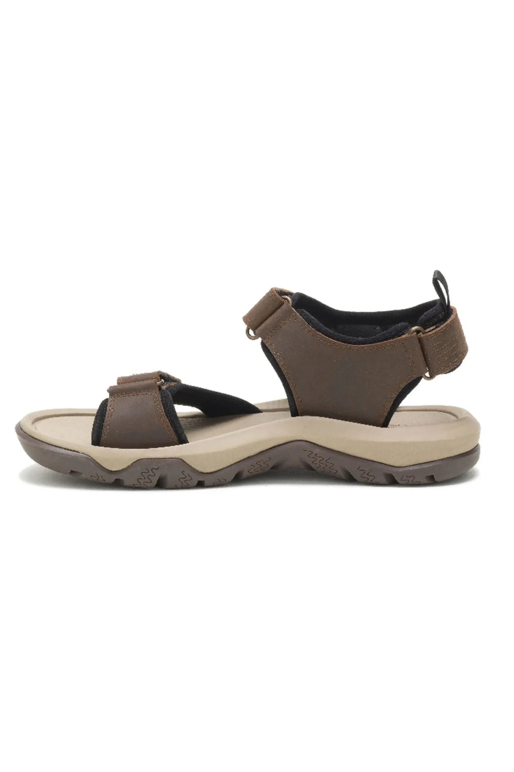 Sandalias De Hombre Waylon Caterpillar De Cuero En Marrón Oscuro