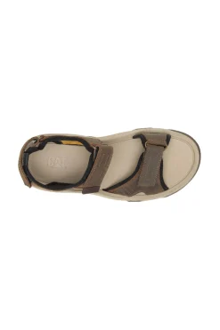 Sandalias De Hombre Waylon Caterpillar De Cuero En Marrón Oscuro