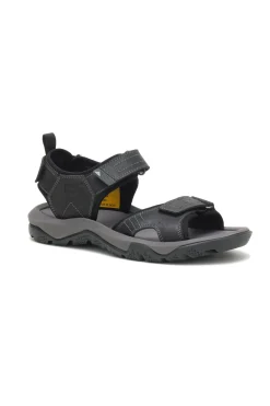 Sandalias De Hombre Waylon Caterpillar De Cuero En Negro