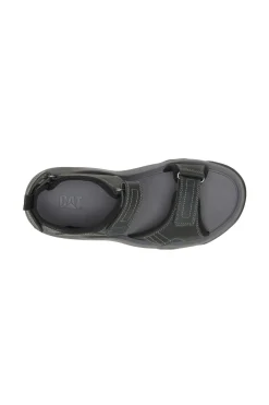 Sandalias De Hombre Waylon Caterpillar De Cuero En Negro