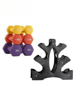 Set De 6 Mancuernas 1kg, 1.5kg, 2kg Coshano