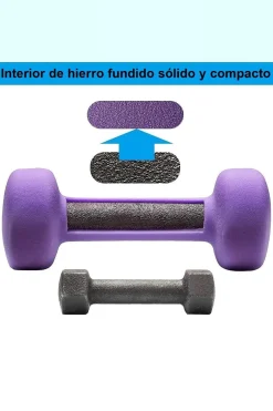 Set De 6 Mancuernas 1kg, 1.5kg, 2kg Coshano