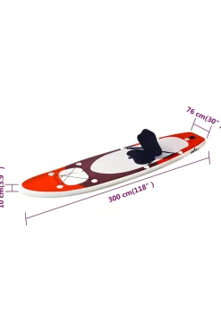 Set De Tabla De Paddle Surf Hinchable Vidaxl 300x76x10 CM