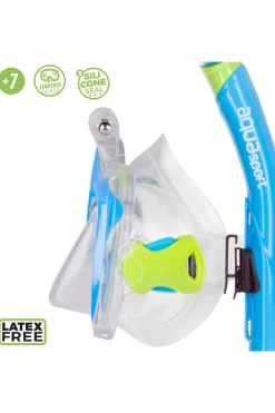 Set Gafas De Buceo Y Tubo Niños C/soporte Cámara Aqua Sport