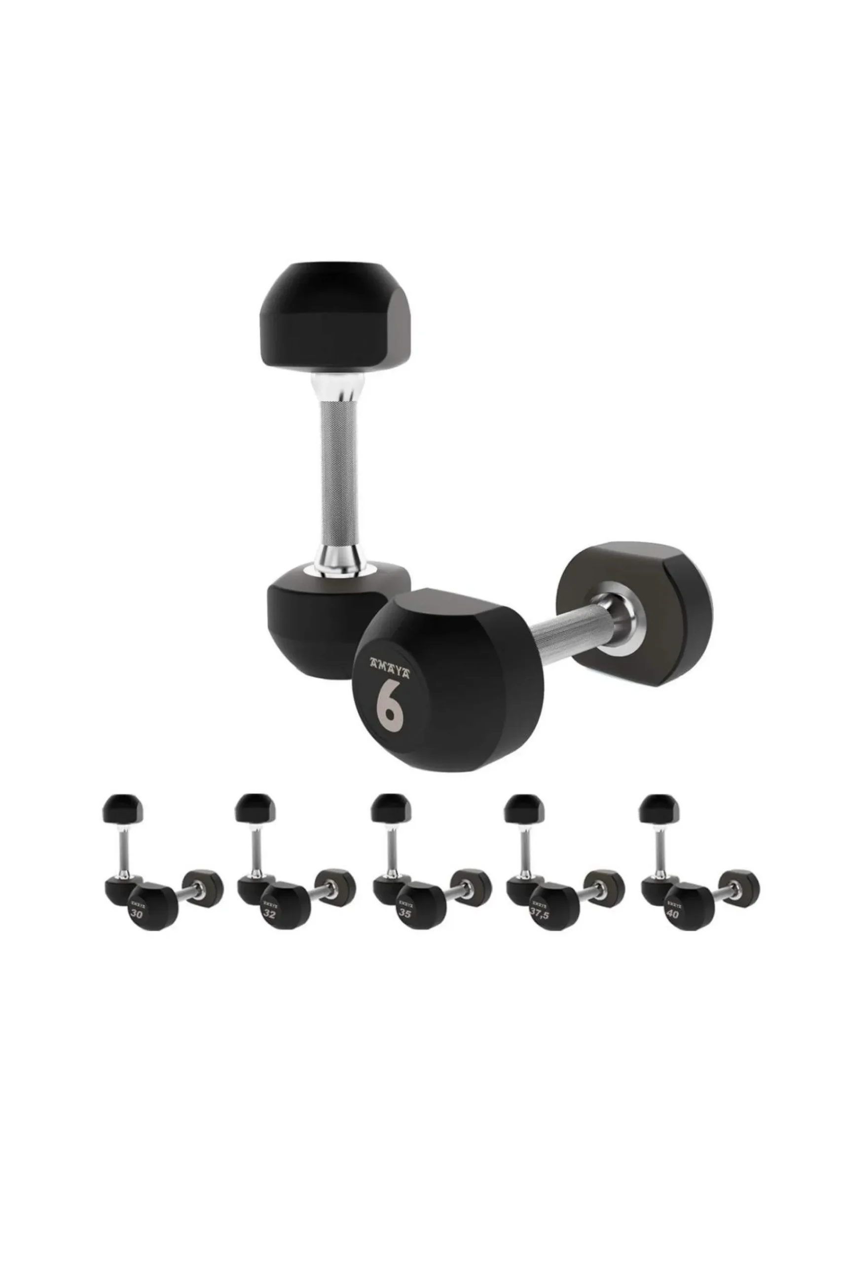 Set Mancuernas Caucho Nº6