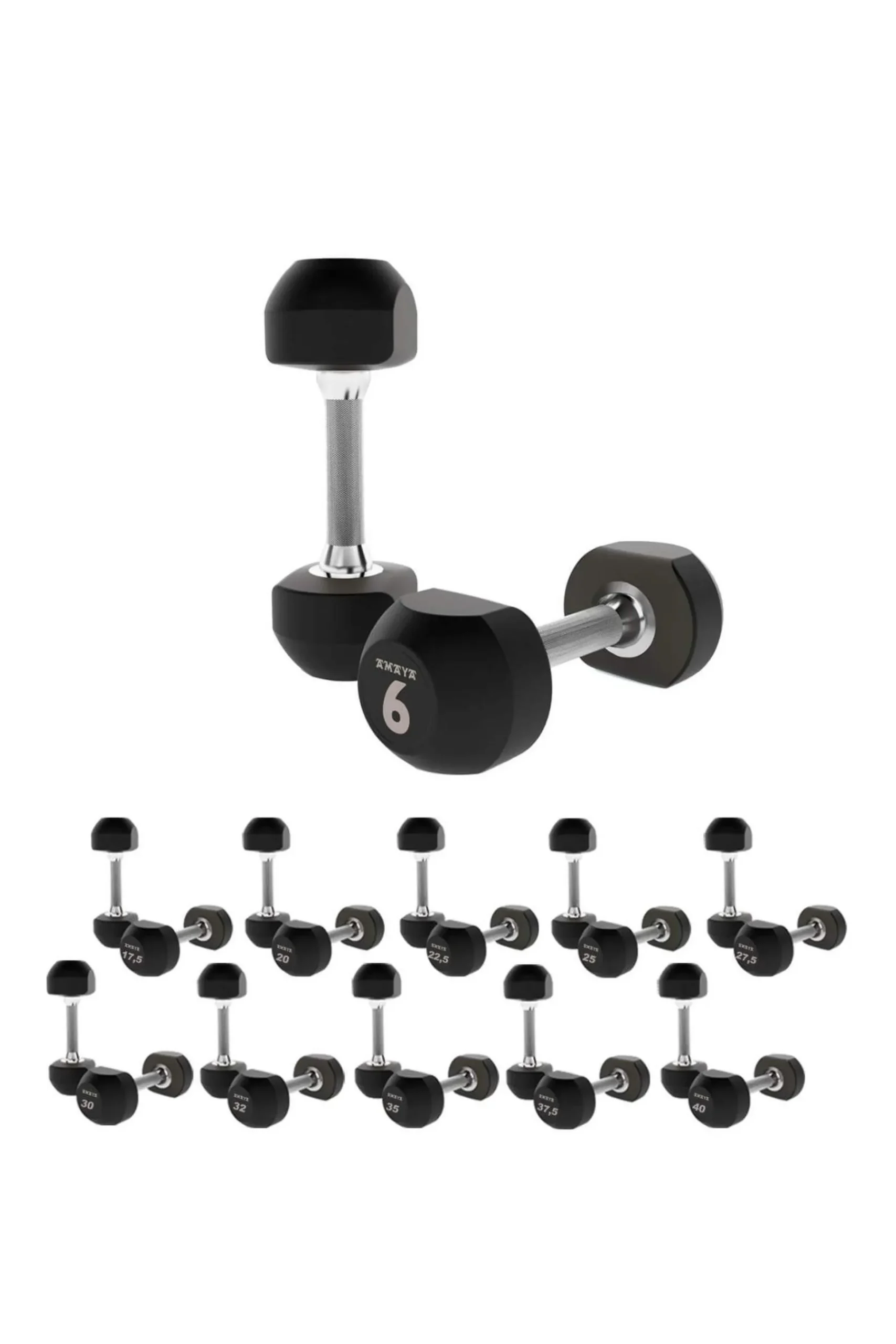 Set Mancuernas Caucho Nº3