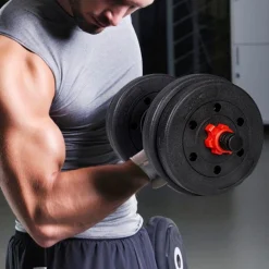Set Mancuernas 2 En 1 + Barras Musculación -10kg